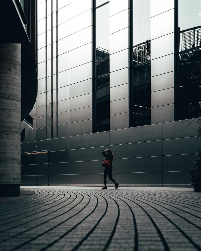 building, structure, woman, architecture, geometry, leading, lines, london, metallic, modern, concrete, pattern, city, urban, walking, brick, exterior, stone, floor, pavement, black, black wallpaper, london, black wallpaper, black wallpaper, black wallpaper, black wallpaper, black wallpaper