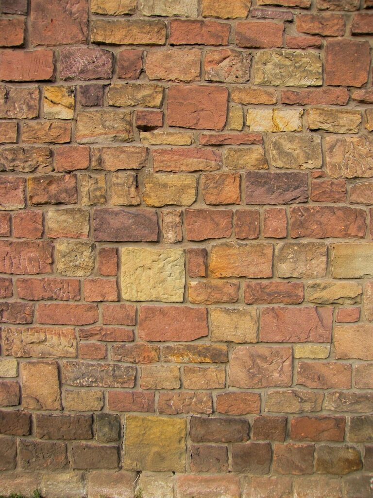 brick wall, brick, sand stone, wall